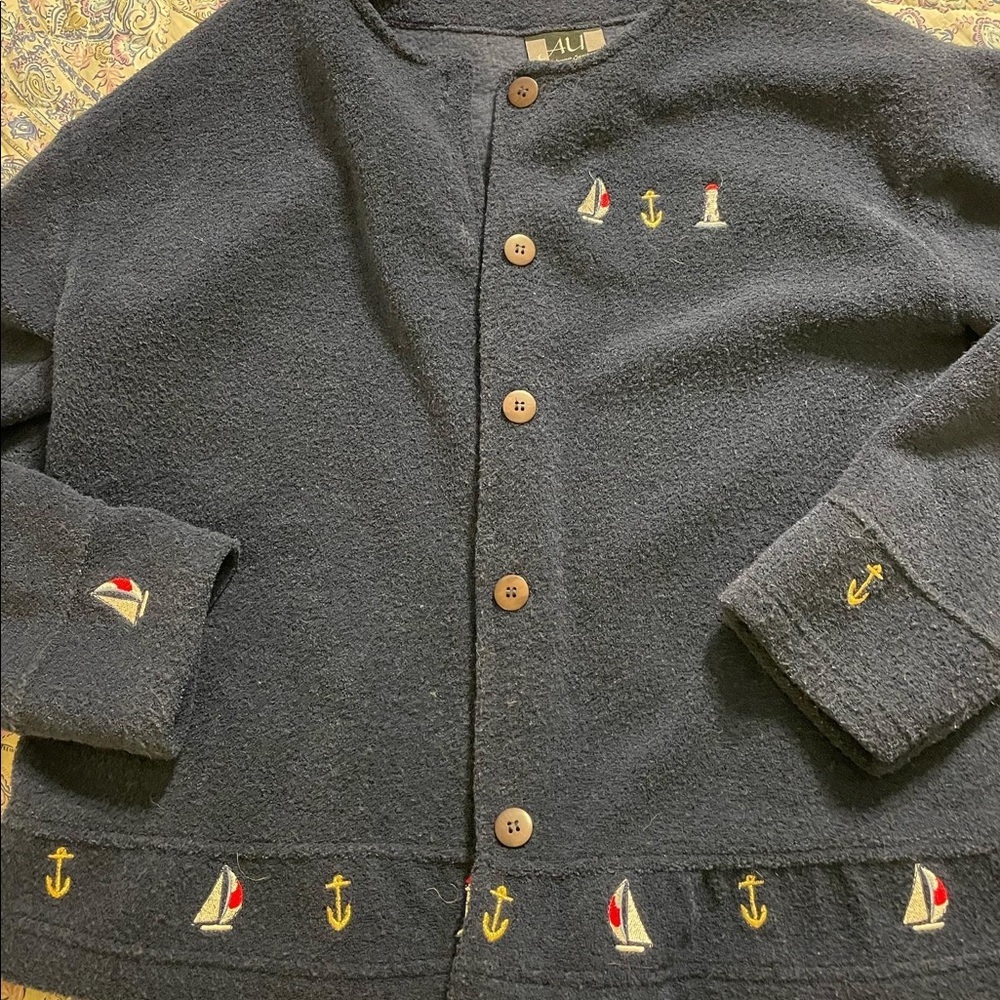 Vintage Grandma Nautical Sweater